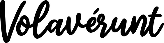 Vorschau des Bootsnamens "Volavérunt" als Schriftzug für "Bootsbeschriftung Klassisch 74"