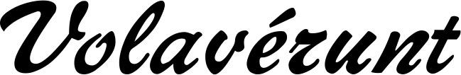 Vorschau des Bootsnamens "Volavérunt" als Schriftzug für "Bootsbeschriftung Klassisch 12"