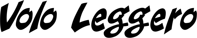 Vorschau des Bootsnamens "Volo Leggero" als Schriftzug für "Bootsbeschriftung Klassisch 31"