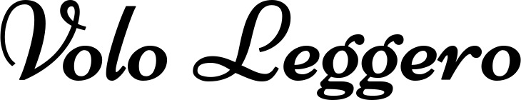 Vorschau des Bootsnamens "Volo Leggero" als Schriftzug für "Bootsbeschriftung Klassisch 84"
