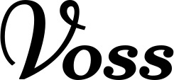 Vorschau des Bootsnamens "Voss" als Schriftzug für "Bootsbeschriftung Klassisch 84"
