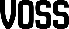 Vorschau des Bootsnamens "Voss" als Schriftzug für "Bootsbeschriftung Neu 58"