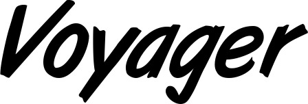 Vorschau des Bootsnamens "Voyager" als Schriftzug für "Bootsbeschriftung Klassisch 38"
