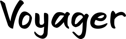 Vorschau des Bootsnamens "Voyager" als Schriftzug für "Bootsbeschriftung Klassisch 95"