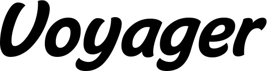 Vorschau des Bootsnamens "Voyager" als Schriftzug für "Bootsbeschriftung Klassisch 14"