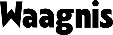Vorschau des Bootsnamens "Waagnis" als Schriftzug für "Bootsbeschriftung Fett 24"