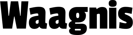 Vorschau des Bootsnamens "Waagnis" als Schriftzug für "Bootsbeschriftung Fett 30"