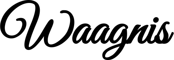 Vorschau des Bootsnamens "Waagnis" als Schriftzug für "Style Klassisch 68"