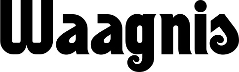 Vorschau des Bootsnamens "Waagnis" als Schriftzug für "Bootsbeschriftung Neu 32"