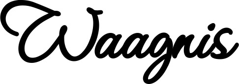 Vorschau des Bootsnamens "Waagnis" als Schriftzug für "Bootsbeschriftung Klassisch 111"