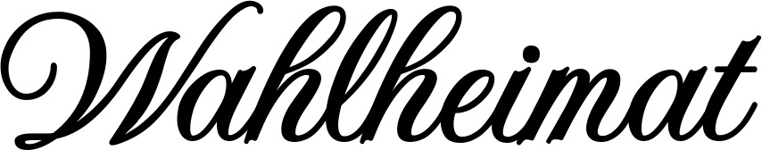 Vorschau des Bootsnamens "Wahlheimat" als Schriftzug für "Bootsbeschriftung Klassisch 70"
