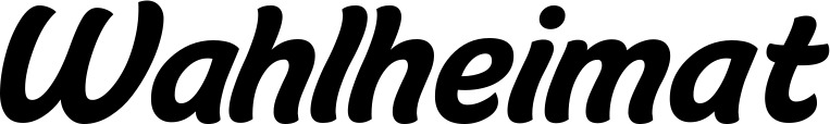 Vorschau des Bootsnamens "Wahlheimat" als Schriftzug für "Bootsbeschriftung Klassisch 14"
