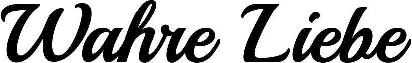 Vorschau des Bootsnamens "Wahre Liebe" als Schriftzug für "Bootsbeschriftung Klassisch 86"