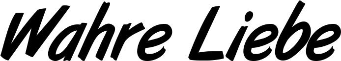 Bootsname 'Wahre Liebe' angezeigt als 'Bootsbeschriftung Klassisch 38'