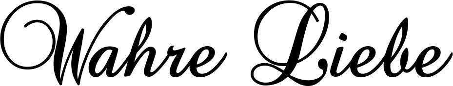 Vorschau des Bootsnamens "Wahre Liebe" als Schriftzug für "Bootsbeschriftung Klassisch 02-A"