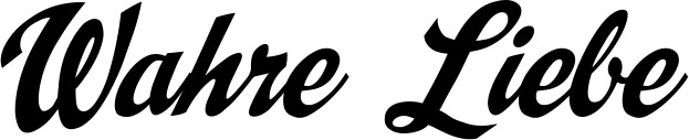 Vorschau des Bootsnamens "Wahre Liebe" als Schriftzug für "Bootsbeschriftung Klassisch 29"