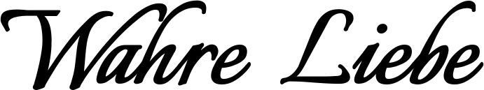 Vorschau des Bootsnamens "Wahre Liebe" als Schriftzug für "Style Klassisch 58"