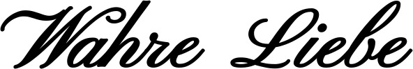 Vorschau des Bootsnamens "Wahre Liebe" als Schriftzug für "Bootsbeschriftung Klassisch 107"