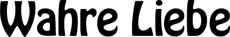 Vorschau des Bootsnamens "Wahre Liebe" als Schriftzug für "Bootsbeschriftung Fett 01"