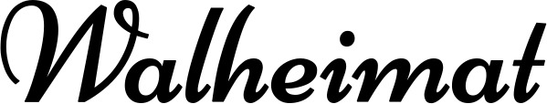 Vorschau des Bootsnamens "Walheimat" als Schriftzug für "Bootsbeschriftung Klassisch 84"