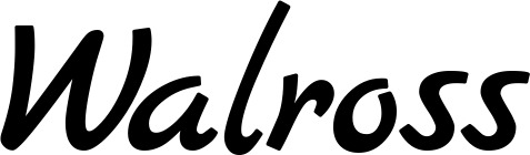 Vorschau des Bootsnamens "Walross" als Schriftzug für "Bootsbeschriftung Klassisch 77"