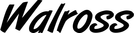 Vorschau des Bootsnamens "Walross" als Schriftzug für "Bootsbeschriftung Klassisch 38"
