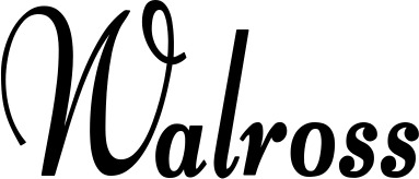 Vorschau des Bootsnamens "Walross" als Schriftzug für "Bootsbeschriftung Klassisch 76"