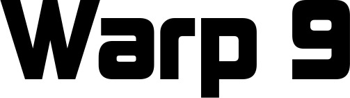 Vorschau des Bootsnamens "Warp 9" als Schriftzug für "Bootsbeschriftung Neu 25"