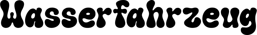 Vorschau des Bootsnamens "Wasserfahrzeug" als Schriftzug für "Bootsbeschriftung Neu 62"