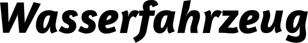 Vorschau des Bootsnamens "Wasserfahrzeug" als Schriftzug für "Bootsbeschriftung Kursiv 01"