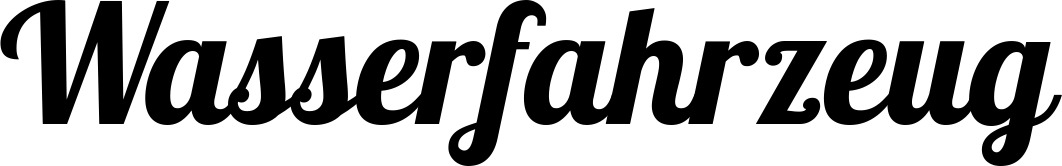 Vorschau des Bootsnamens "Wasserfahrzeug" als Schriftzug für "Bootsbeschriftung Neu 60"