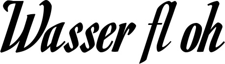 Vorschau des Bootsnamens "Wasserfloh" als Schriftzug für "Bootsbeschriftung Klassisch 93"