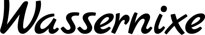 Vorschau des Bootsnamens "Wassernixe" als Schriftzug für "Bootsbeschriftung Klassisch 77"