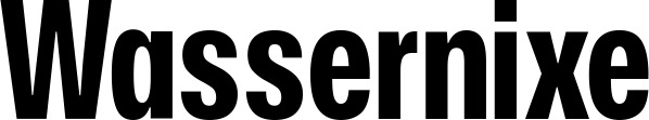 Vorschau des Bootsnamens "Wassernixe" als Schriftzug für "Bootsbeschriftung Fett 25"