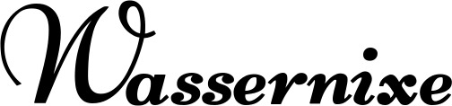 Vorschau des Bootsnamens "Wassernixe" als Schriftzug für "Style Klassisch 76-A"