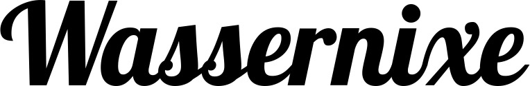 Vorschau des Bootsnamens "Wassernixe" als Schriftzug für "Bootsbeschriftung Neu 60"