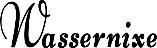 Vorschau des Bootsnamens "Wassernixe" als Schriftzug für "Style Klassisch 76"