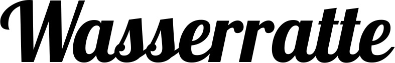 Vorschau des Bootsnamens "Wasserratte" als Schriftzug für "Bootsbeschriftung Neu 60"
