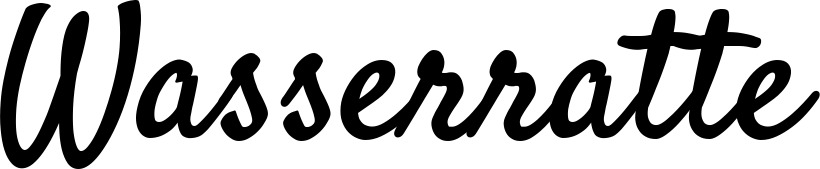 Vorschau des Bootsnamens "Wasserratte" als Schriftzug für "Bootsbeschriftung Klassisch 96"