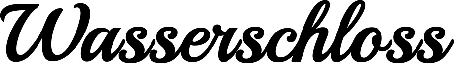 Vorschau des Bootsnamens "Wasserschloss" als Schriftzug für "Bootsbeschriftung Klassisch 86"