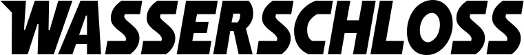 Vorschau des Bootsnamens "Wasserschloss" als Schriftzug für "Style Neu 15"