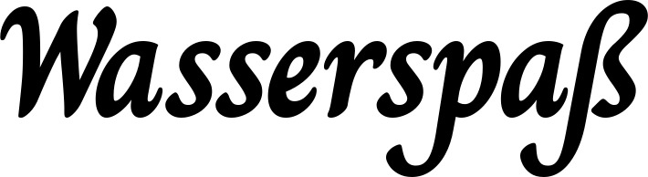 Vorschau des Bootsnamens "Wasserspaß" als Schriftzug für "Bootsbeschriftung Klassisch 51"