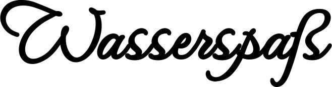 Bootsname 'Wasserspaß' angezeigt als 'Bootsbeschriftung Klassisch 111'