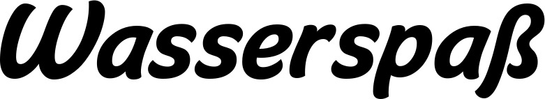 Vorschau des Bootsnamens "Wasserspaß" als Schriftzug für "Style Klassisch 14"