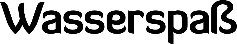 Vorschau des Bootsnamens "Wasserspaß" als Schriftzug für "Bootsbeschriftung Normal 06"