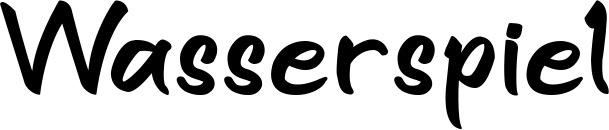 Vorschau des Bootsnamens "Wasserspiel" als Schriftzug für "Bootsbeschriftung Klassisch 95"