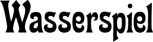 Vorschau des Bootsnamens "Wasserspiel" als Schriftzug für "Bootsbeschriftung Neu 44"