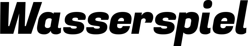 Vorschau des Bootsnamens "Wasserspiel" als Schriftzug für "Bootsbeschriftung Kursiv 04"