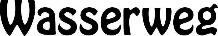 Vorschau des Bootsnamens "Wasserweg" als Schriftzug für "Bootsbeschriftung Fett 01"