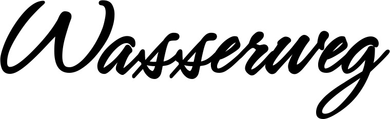 Bootsname 'Wasserweg' angezeigt als 'Bootsbeschriftung Klassisch 71'